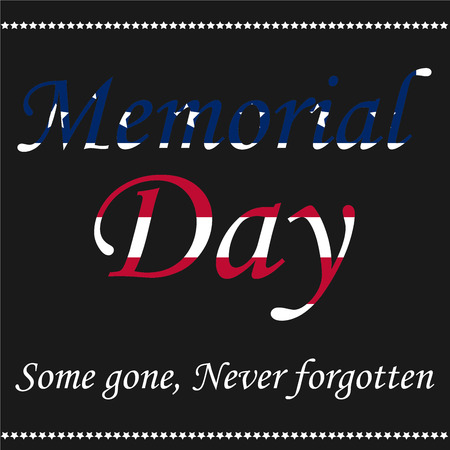 Colored background with text and elements for memorial day. Vector illustrationのイラスト素材