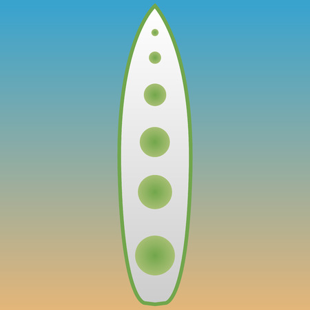 Isolated surfboard on a colored background. Vector illustrationのイラスト素材