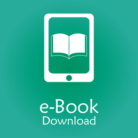 Colored background with an e-book icon. Vector illustrationのイラスト素材