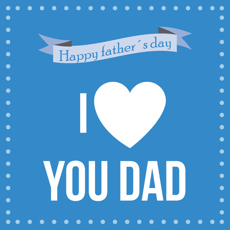 Colored background with text and elements for father's day. Vector illustrationのイラスト素材