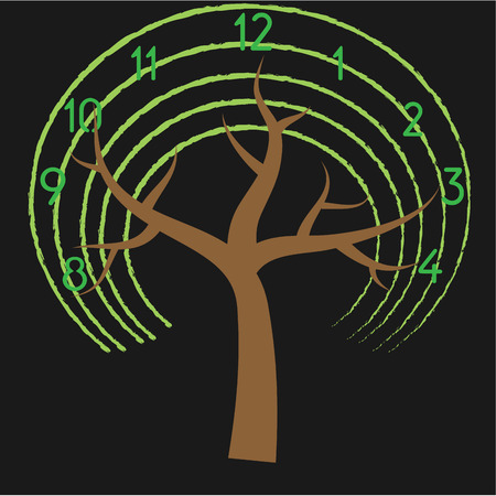 Isolated abstract tree on a colored background. Vector illustrationのイラスト素材