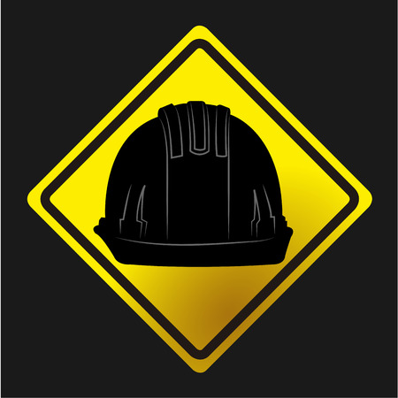 Isolated label with an under construction icon. Vector illustrationのイラスト素材