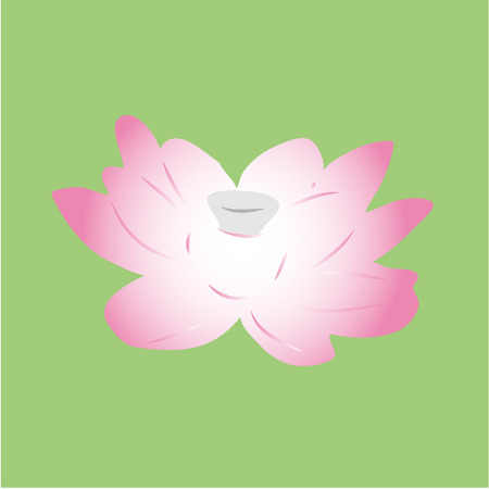 Isolated flower on a colored background. Vector illustrationのイラスト素材