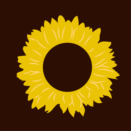 Isolated flower on a colored background. Vector illustrationのイラスト素材