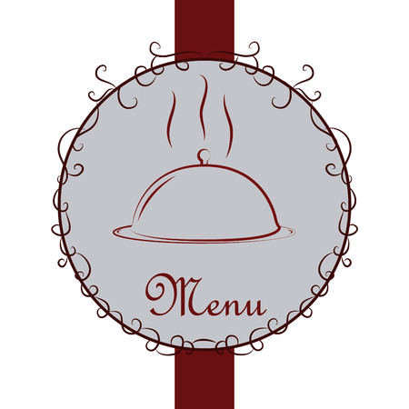 Colored menu design with text and elements. Vector illustrationのイラスト素材