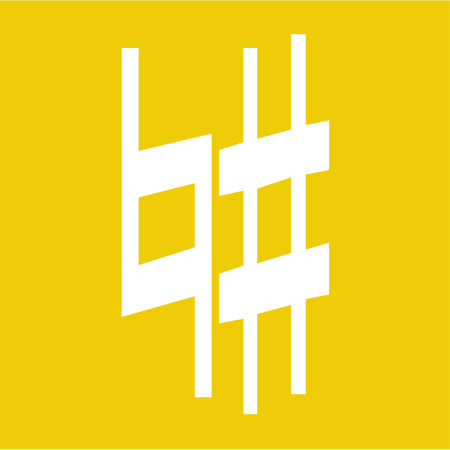 Isolated musical note on a colored background. Vector illustrationのイラスト素材