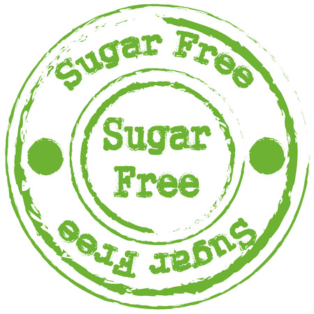 Isolated label with text for sugar free products. Vector illustrationのイラスト素材