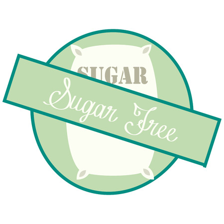 Isolated label with text for sugar free products. Vector illustrationのイラスト素材