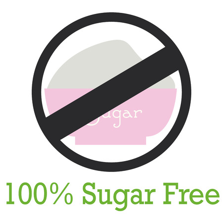 Isolated label with text for sugar free products. Vector illustrationのイラスト素材