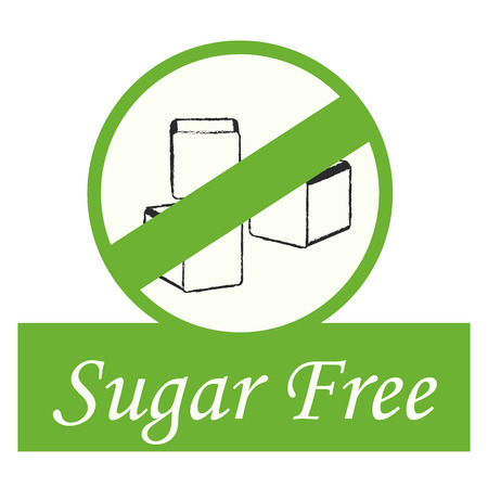 Isolated label with text for sugar free products. Vector illustrationのイラスト素材