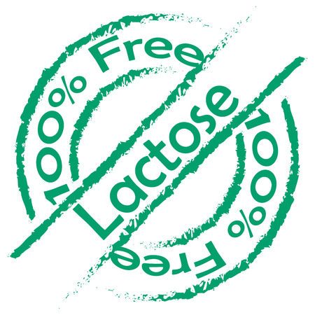 Isolated label with text for lactose free products. Vector illustrationのイラスト素材