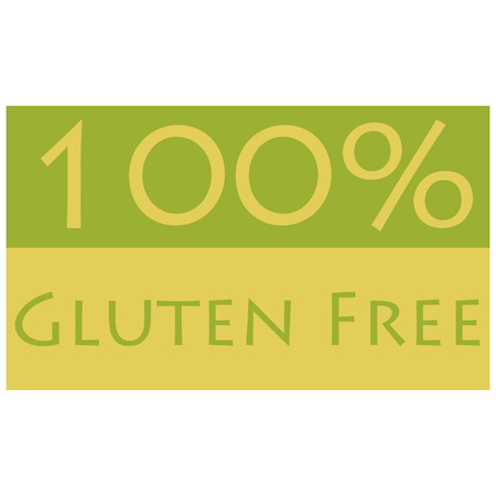 Isolated label with text for gluten free products. Vector illustrationのイラスト素材