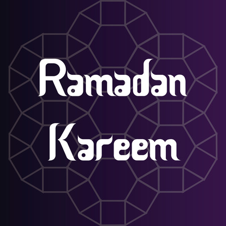 Colored background with text and elements for ramadan kareem. Vector illustrationのイラスト素材
