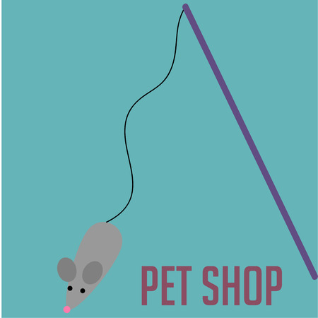 Colored background with text and a mouse. Vector illustrationのイラスト素材