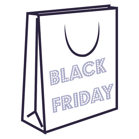 Isolated shopping bag with text. Vector illustrationのイラスト素材