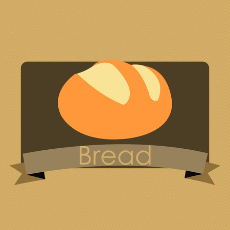 Isolated bread on a textured background. Vector illustrationのイラスト素材