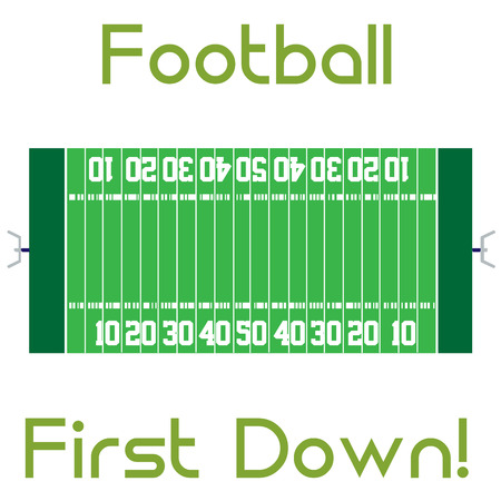Isolated football field with text. Vector illustrationのイラスト素材