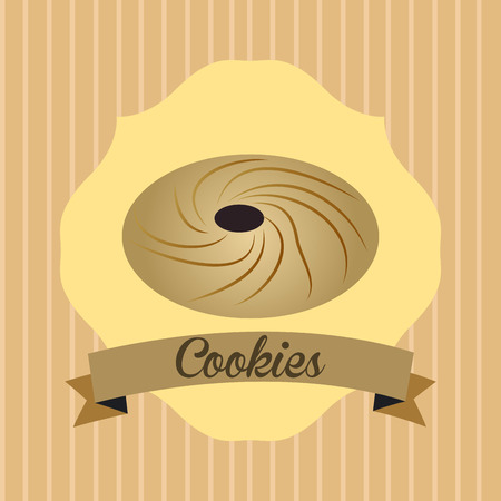 Isolated cookie on a textured background. Vector illustrationのイラスト素材