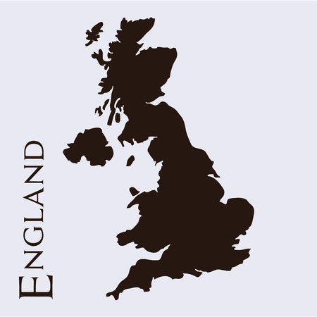 White background with text and the map of england. Vector illustrationのイラスト素材