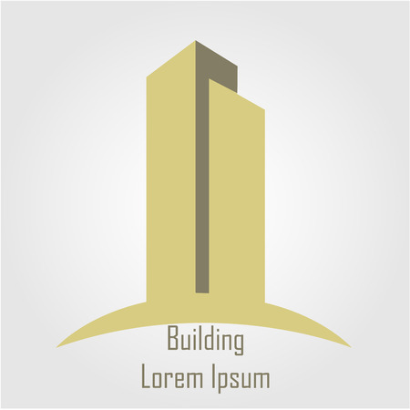 Isolated abstract buildings for company logos. Vector illustrationのイラスト素材