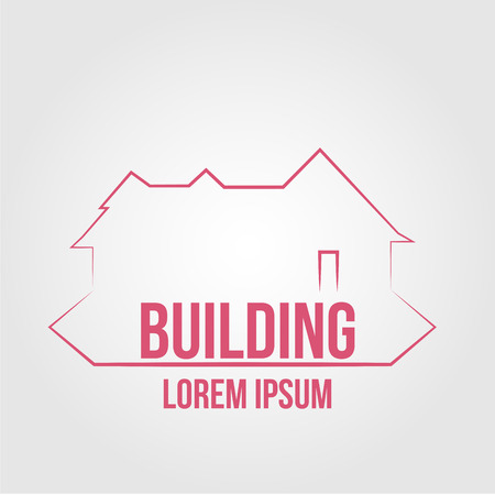 Isolated abstract buildings for company logos. Vector illustrationのイラスト素材