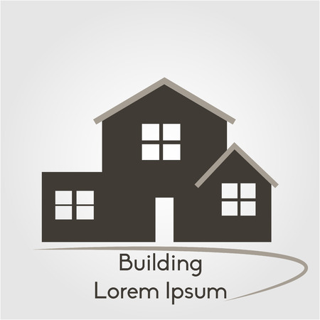 Isolated abstract buildings for company logos. Vector illustrationのイラスト素材