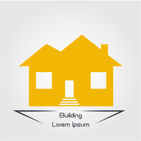 Isolated abstract buildings for company logos. Vector illustrationのイラスト素材