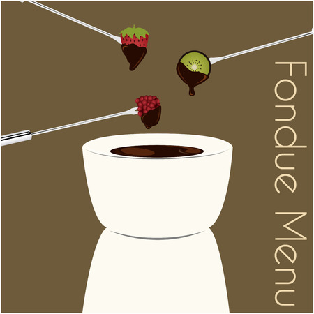 Colored background with hot chocolate and text. Vector illustrationのイラスト素材