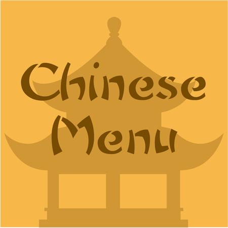 Colored chinese menu design with text. Vector illustrationのイラスト素材