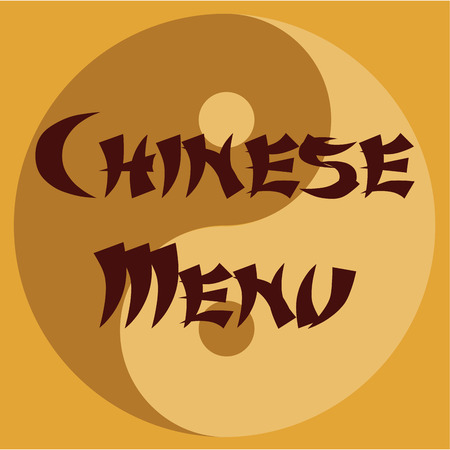 Colored chinese menu design with text. Vector illustrationのイラスト素材