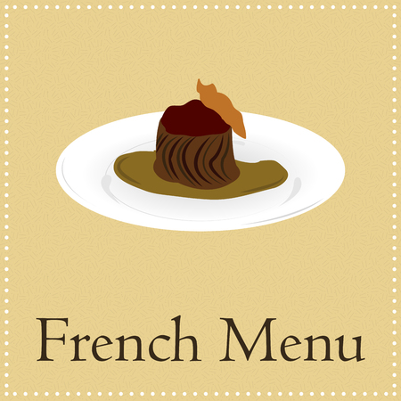 Isolated dessert on a menu design with text. Vector illustrationのイラスト素材