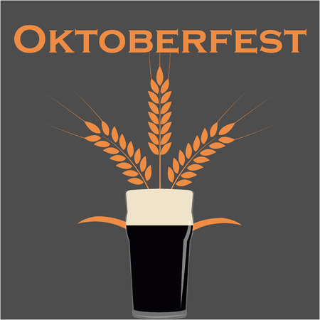 Colored background with traditional elements for oktoberfestのイラスト素材