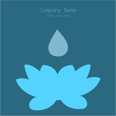 Colored background with text and spa iconsのイラスト素材