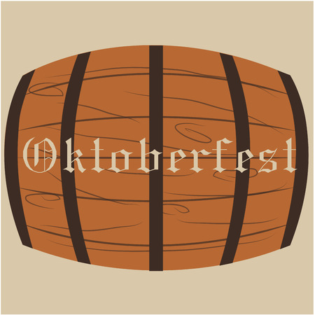 Colored background with traditional elements for oktoberfestのイラスト素材