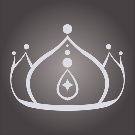 Isolated royal crown on a colored backgroundのイラスト素材