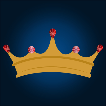 Isolated royal crown on a colored backgroundのイラスト素材