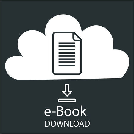 Colored background with an e-book icon. Vector illustrationのイラスト素材