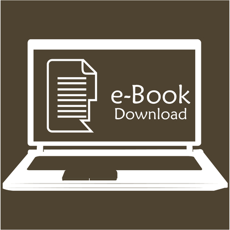 Colored background with an e-book icon. Vector illustrationのイラスト素材