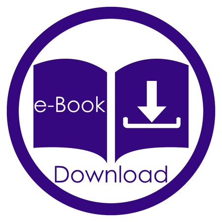 White background with an e-book icon. Vector illustrationのイラスト素材