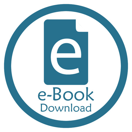 White background with an e-book icon. Vector illustrationのイラスト素材