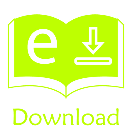 White background with an e-book icon. Vector illustrationのイラスト素材