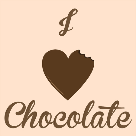Colored background with sweet chocolate and textのイラスト素材
