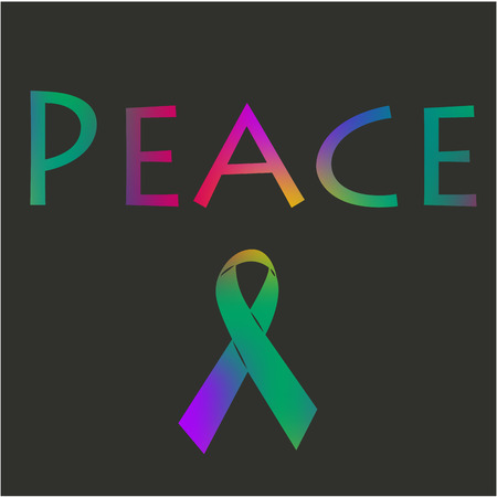 Isolated peace symbol on a colored backgroundのイラスト素材