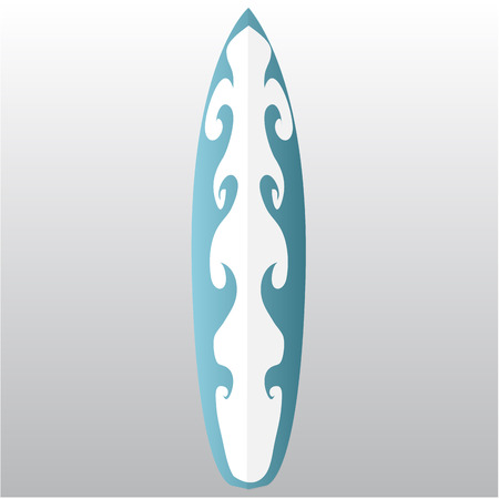 Isolated surfboard with a texture on a white backgroundのイラスト素材