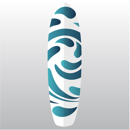 Isolated surfboard with a texture on a white backgroundのイラスト素材