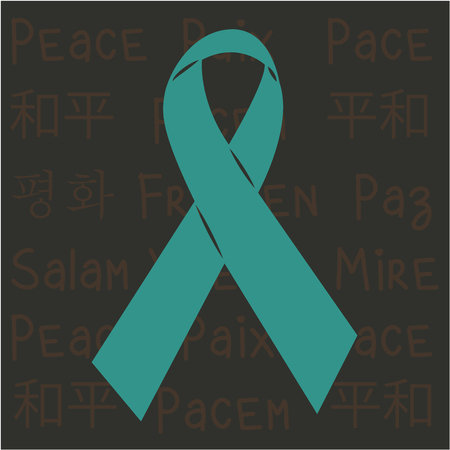 Isolated peace symbol on a colored backgroundのイラスト素材