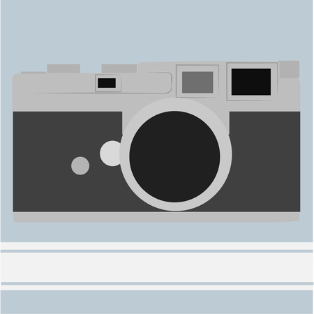 Colored background with an isolated camera. Vector illustrationのイラスト素材