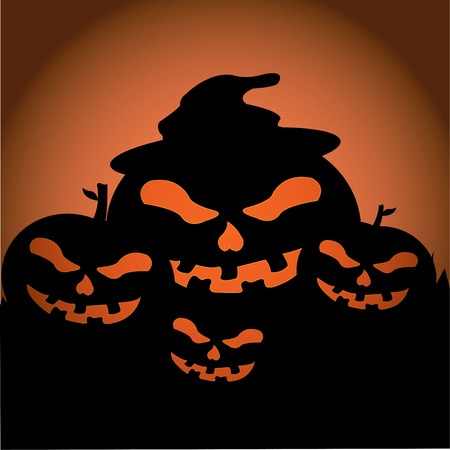 Colored background with traditional elements for halloweenのイラスト素材