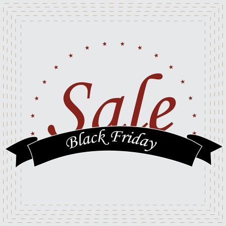 A black friday background with text and iconsのイラスト素材