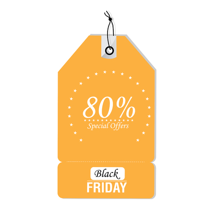 Isolated label with text and discounts for black fridayのイラスト素材